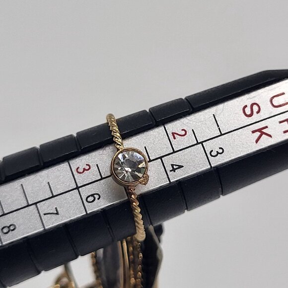 Lulus Stacking Rings Set of 5 Tiny Gold Tone Small Size Pinky - Picture 6 of 6